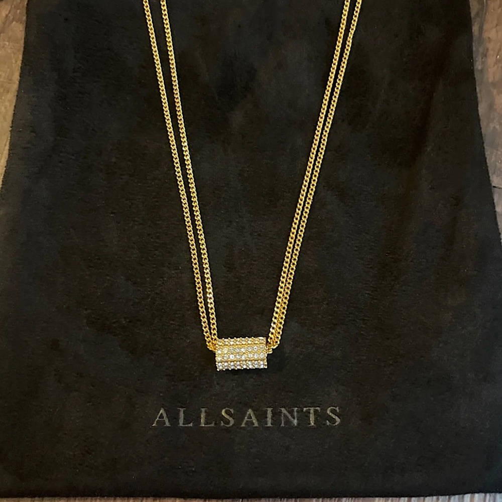 NWOT ALLSAINTS Gold Pendant Necklace